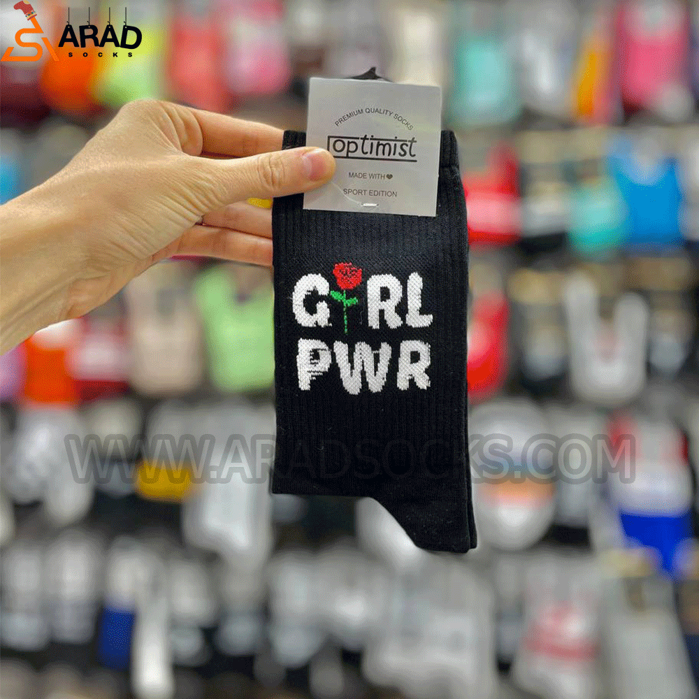 جوراب ساقدار طرح Girl power — تصویر ۳