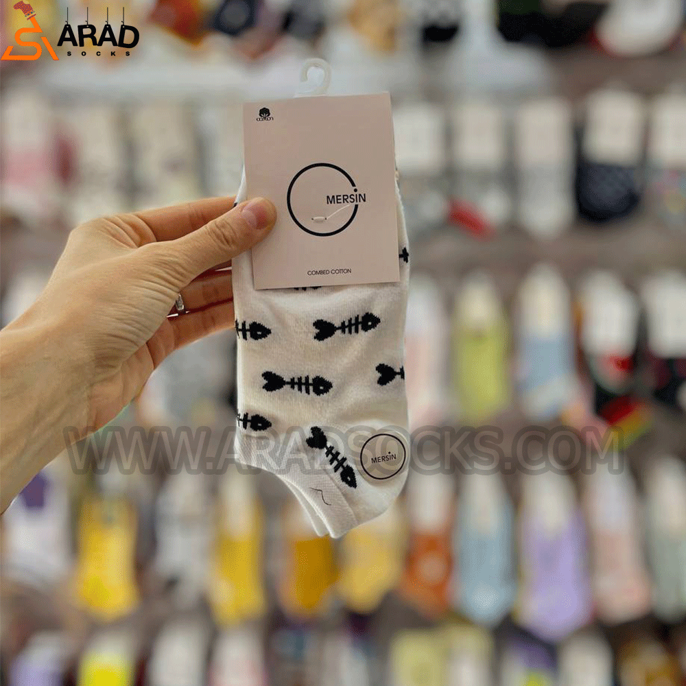 جوراب مچی طرح اسکلت ماهی