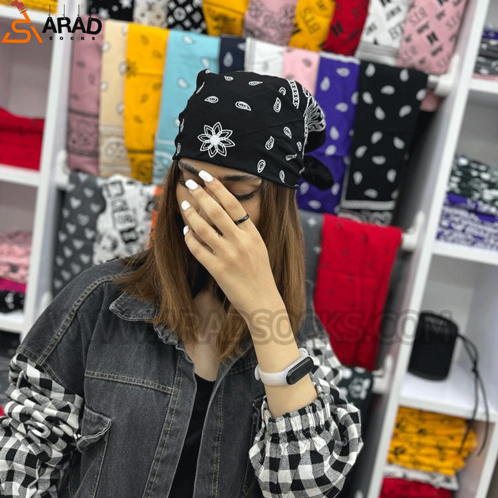 باندانا طرح ترمه مشکی