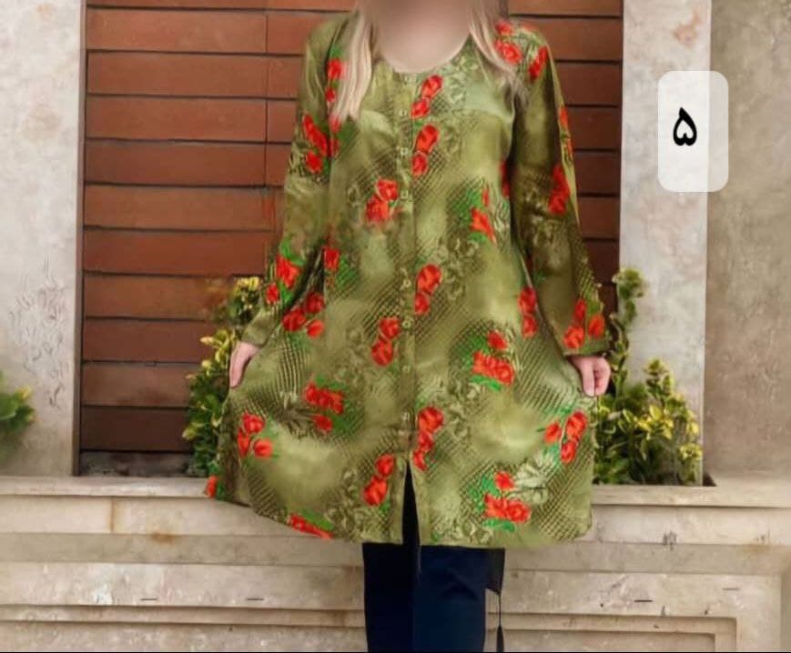 تونیک مانتویی نخی وارداتی/کد6834 — تصویر ۳