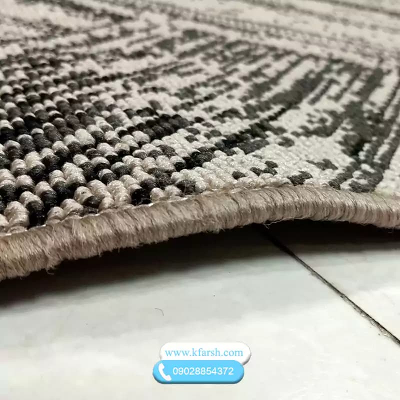 کناره گلیم زمینه نسکافه ای طرح پارکت — تصویر ۳