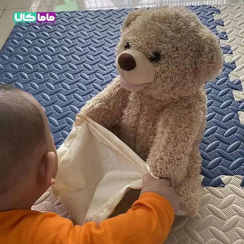 عروسک خرس دالی قهوه ای وارداتی 30 سانتیمتری — تصویر ۳