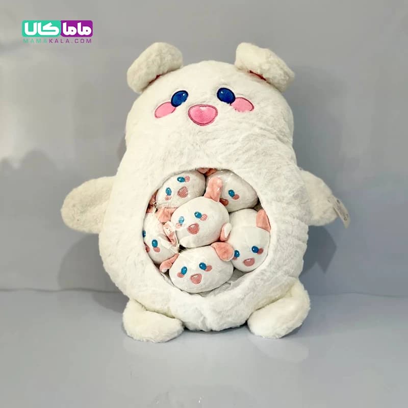 عروسک خرگوش نی نی دار اورجینال وارداتی 50 سانتیمتری — تصویر ۳