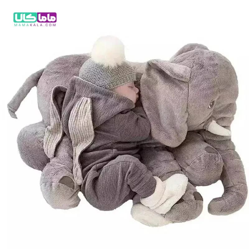 عروسک فیل بالشتی اورجینال وارداتی 80 سانتیمتری — تصویر ۴