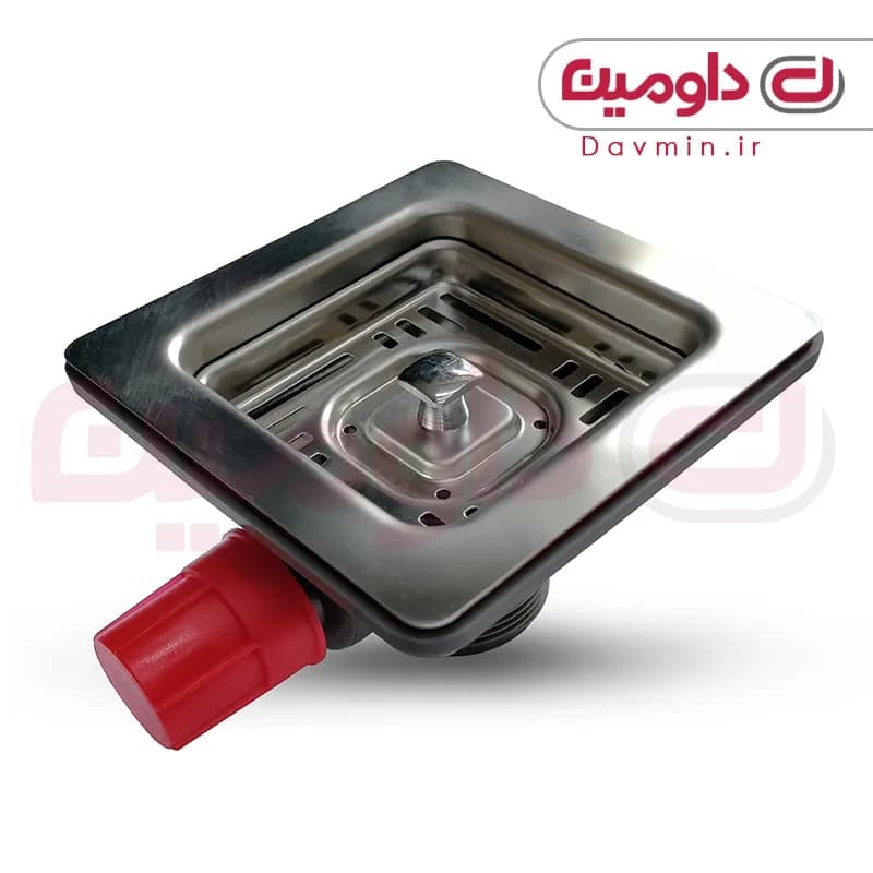 سیفون دو لگنه فانتزی مربع آبا کد 320/1 — تصویر ۲