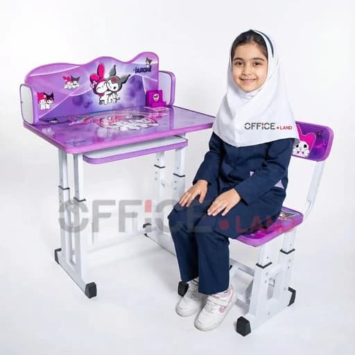 میز و صندلی تحریر کودک کرومی مبلمان فرنا مدل 1132737