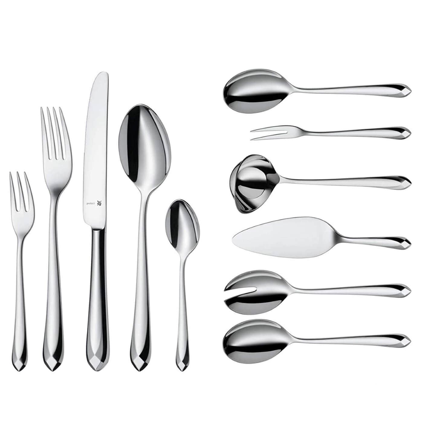 ست 66 پارچه قاشق و چنگال ژت 12 نفره وی ام اف | WMF Cutlery Set Jette, Cromargan protect, 66-piece — تصویر ۳