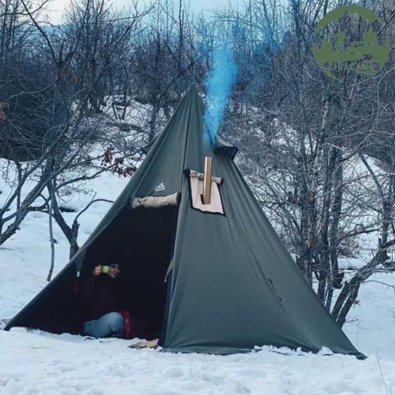 چادر سرخپوستی کمپینگ 7 نفره دیلور کفی دار (Dilor Tent) — تصویر ۲