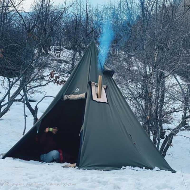 چادر سرخپوستی کمپینگ 7 نفره دیلور کفی دار (Dilor Tent) — تصویر ۴