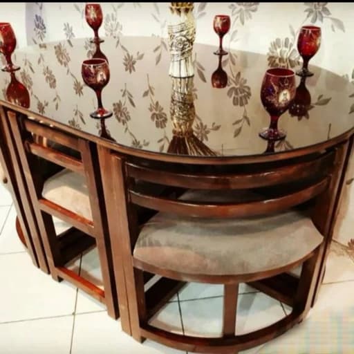 میز ناهار خوری کم جا 6نفره مبلمان فرنا مدل 1113820