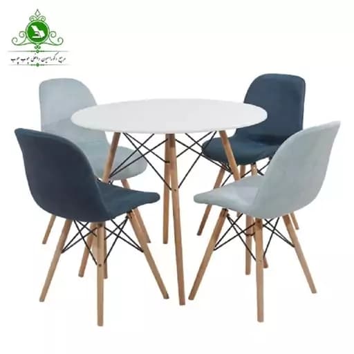 میز ناهارخوری چهارنفره فایبر روکشی مبلمان فرنا مدل 1113812