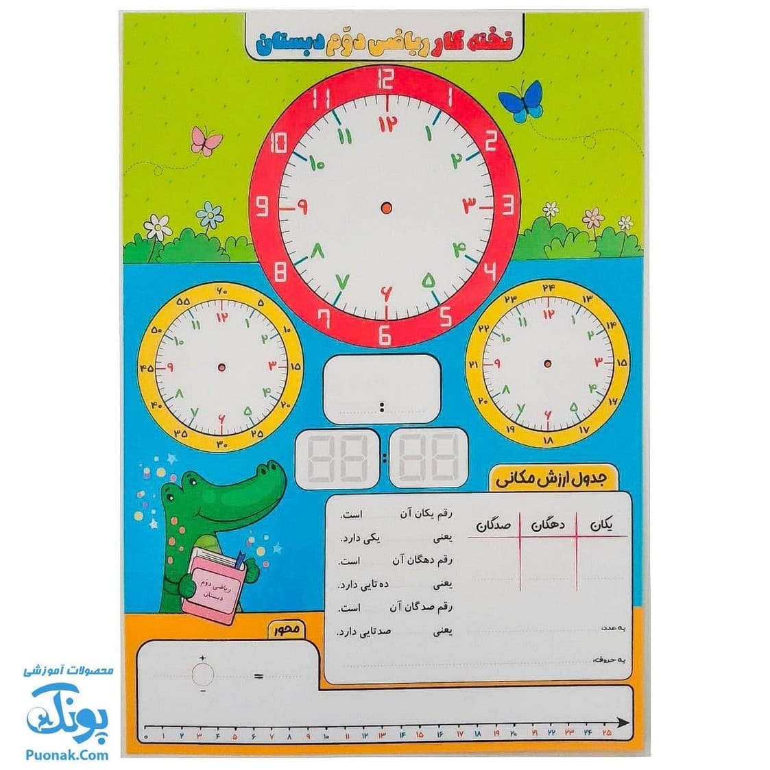 تخته کار ریاضی دوم لمینت وایت بردی سلام