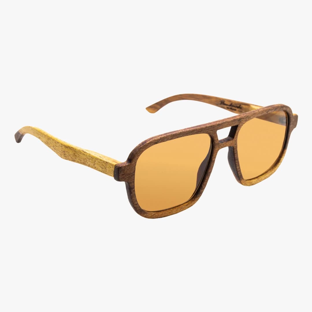 عینک آفتابی چوبی نوستالژی کهور 02<br><span>Wooden Sunglasses MWG02</span>