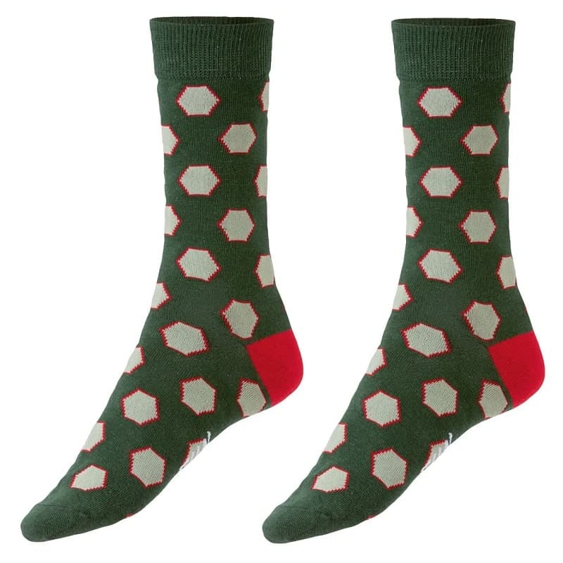جوراب فانتزی نخی طرح دار ساق بلند برند آلمانی پک 2جفتی 2-410603 FUN SOCKS — تصویر ۲