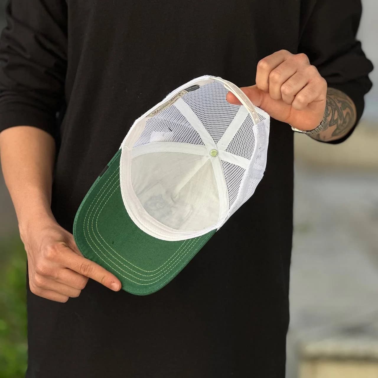 کلاه گورین panther سبز و زرد — تصویر ۴