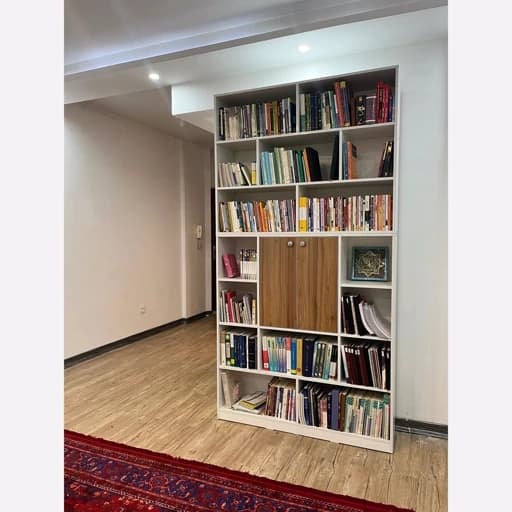کتابخانه قفسه ویترین مدل رادوین دلرادچوب مبلمان فرنا مدل 1122229