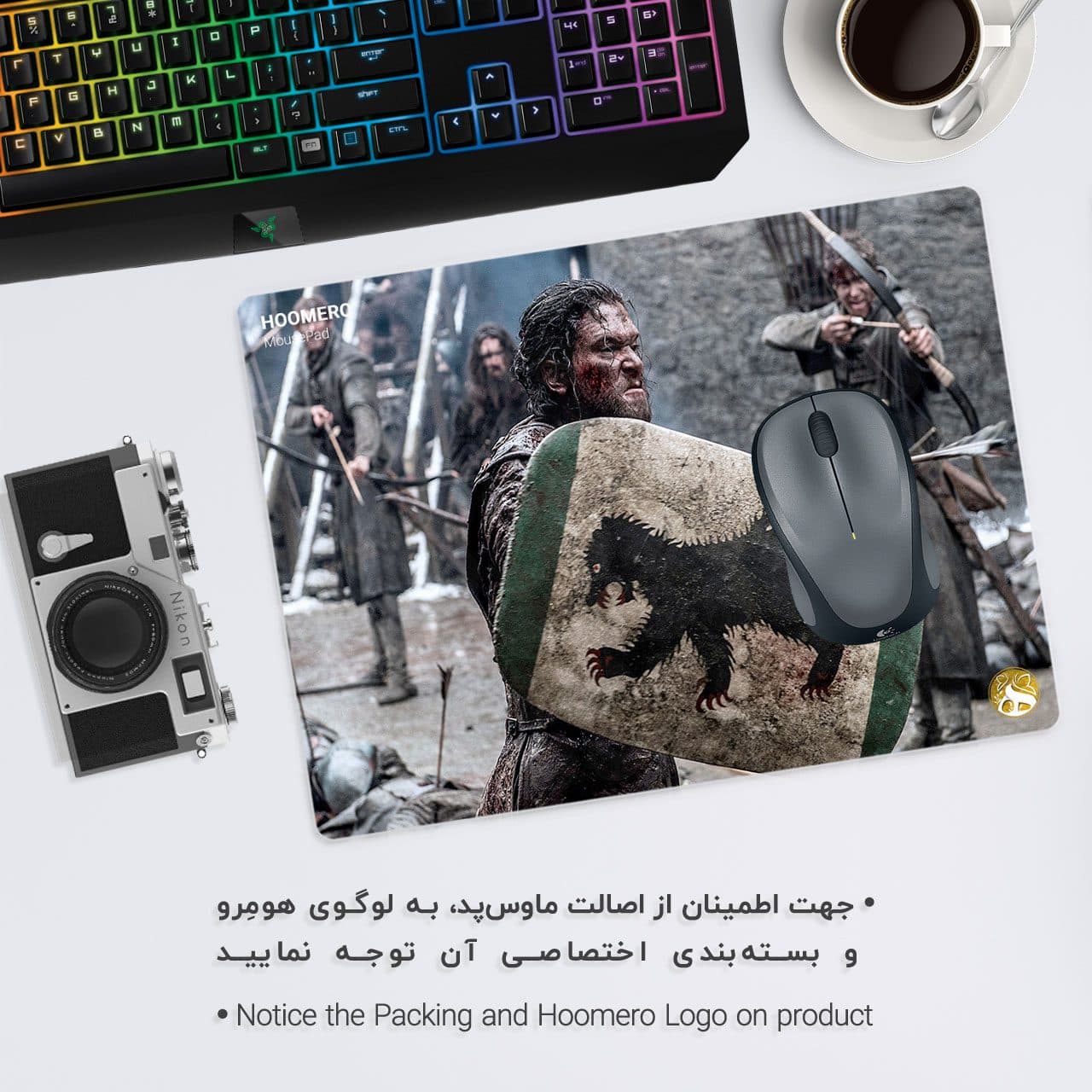 موس پد هومرو طرح بازی تاج و تخت مدل A7353 — تصویر ۲