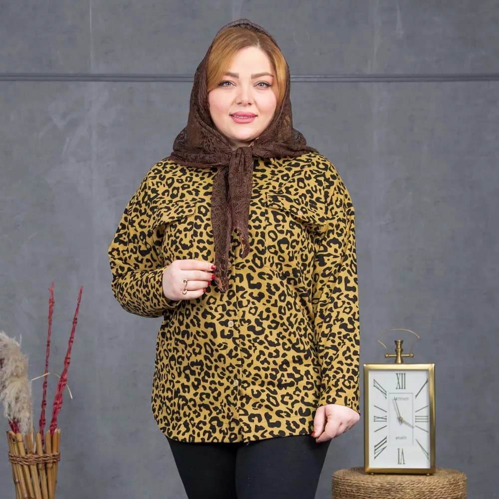 شومیز دخترانه پلنگی کد 28347