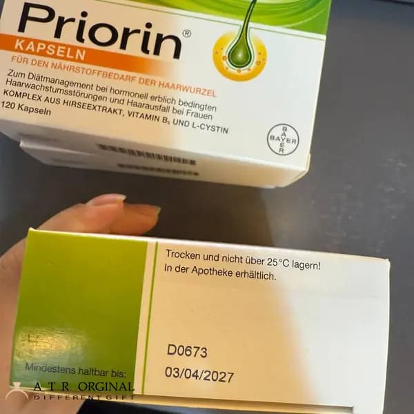قرص تقویت مو و ضد ریزش مو پریورین priorin — تصویر ۳