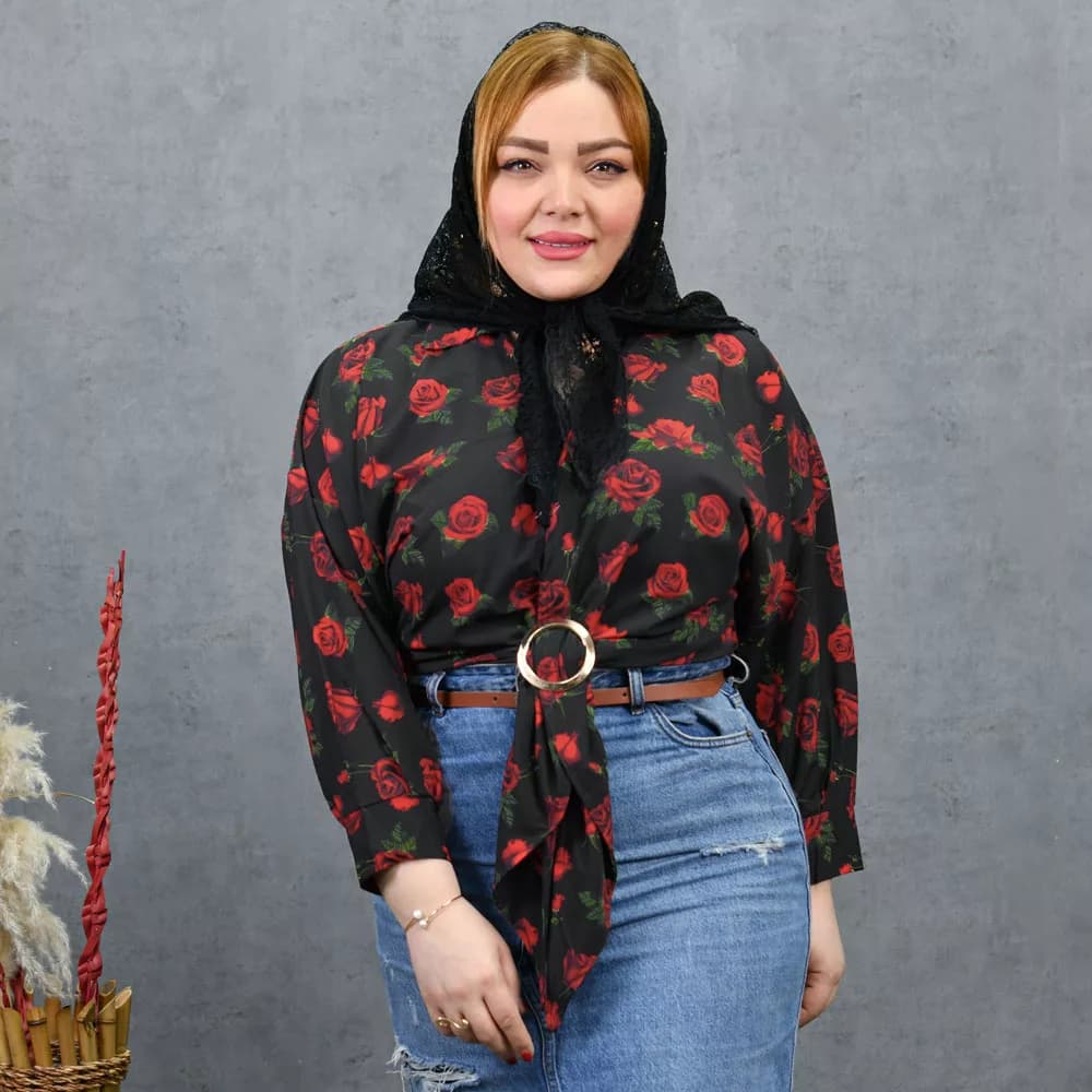 شومیز دخترانه جلو گره کد 28265 — تصویر ۳