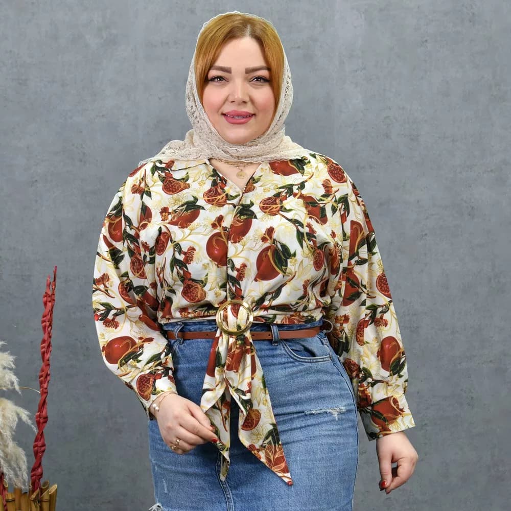 شومیز دخترانه جلو گره کد 28265 — تصویر ۸