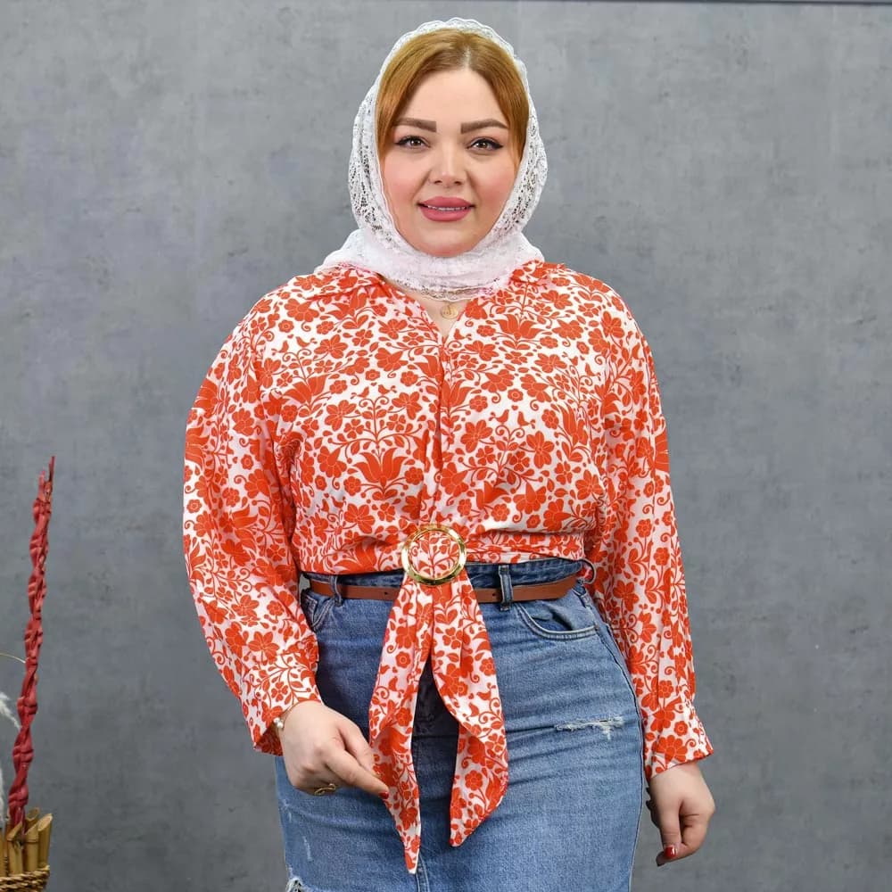شومیز دخترانه جلو گره کد 28265 — تصویر ۴