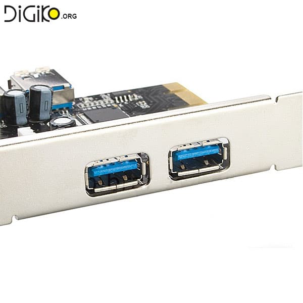 کارت USB3.0 PCIE-EXPRESS چهار پورت به همراه پنل USB3.0 دو پورت پشت کیس — تصویر ۴