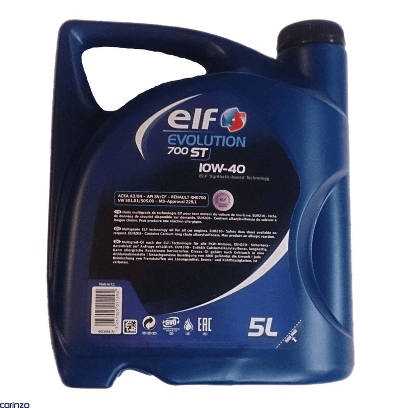 روغن موتور خودرو الف ELF مدل EVOLUTION 700 STI 10W40 SN اصلی (5 لیتری) — تصویر ۲