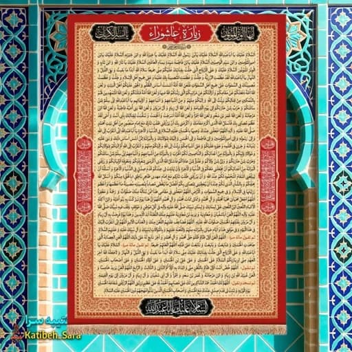 کتیبه مخمل زیارت عاشورا