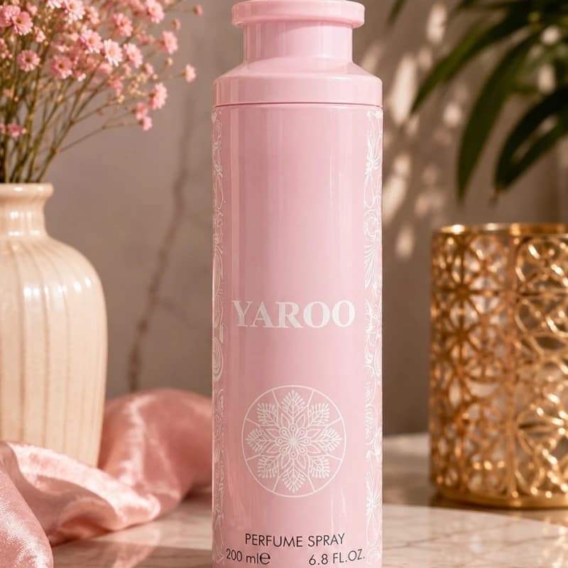 اسپری خوشبوکننده بدن زنانه یارو Yaroo (رایحه عطر یارا صورتی) حجم 200 میلی لیتر