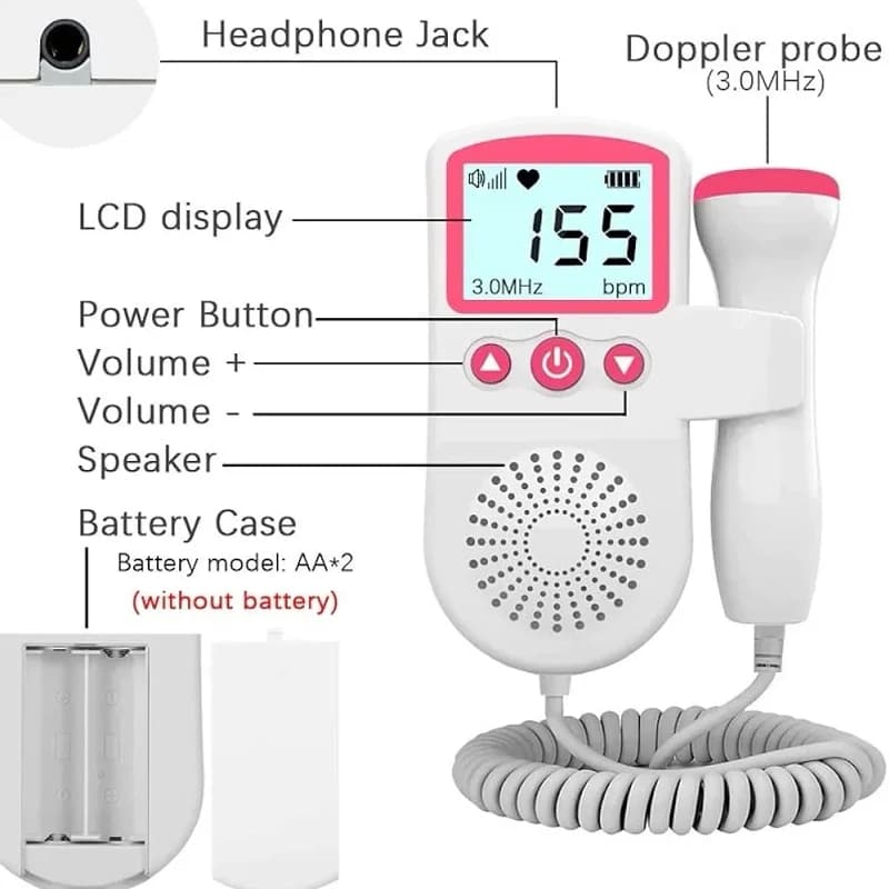 دستگاه سونوکید( سونیکید ) خانگی داپلر FETAL DOPPTER اصلی ضمانت سلامت — تصویر ۸