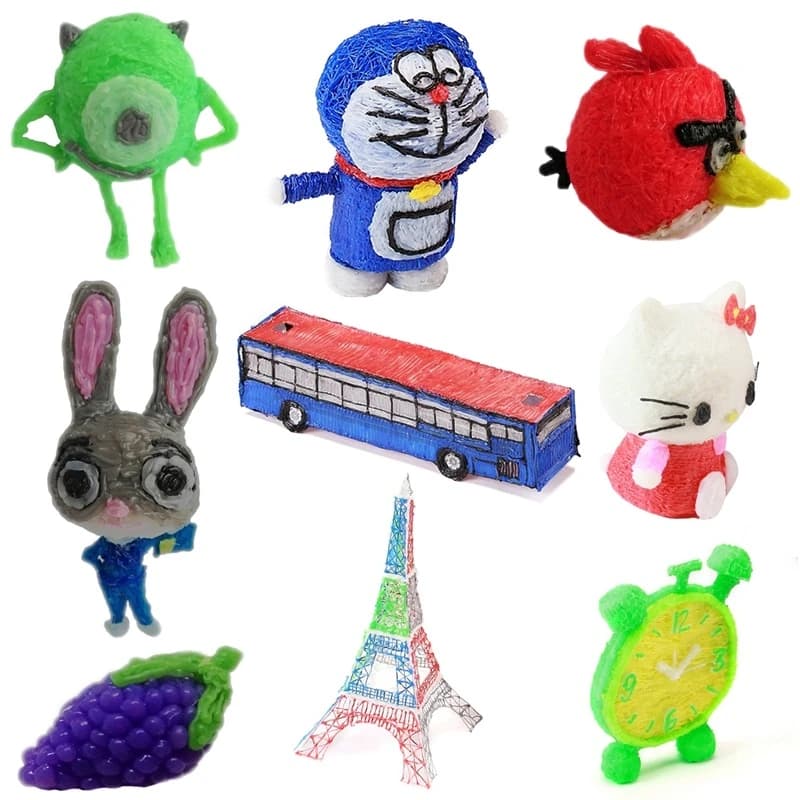 قلم طراحی سه بعدی مدل 3d pen2 اصلی رنگ صورتی بنفش آبی زرد با فیلامنت — تصویر ۷