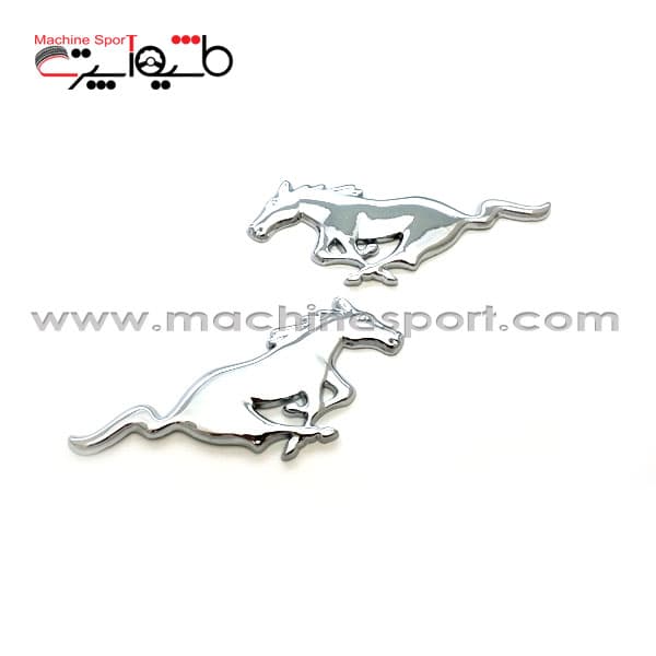 آرم فورد موستانگ Mustang نقره ای رنگ 11 سانت — تصویر ۳