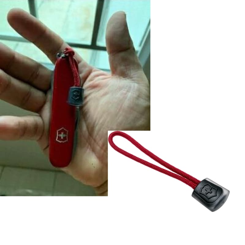 آویز چاقو یا بند کلید ویکتورینوکس قرمز مدل VICTORINOX 4.1824.1 — تصویر ۴