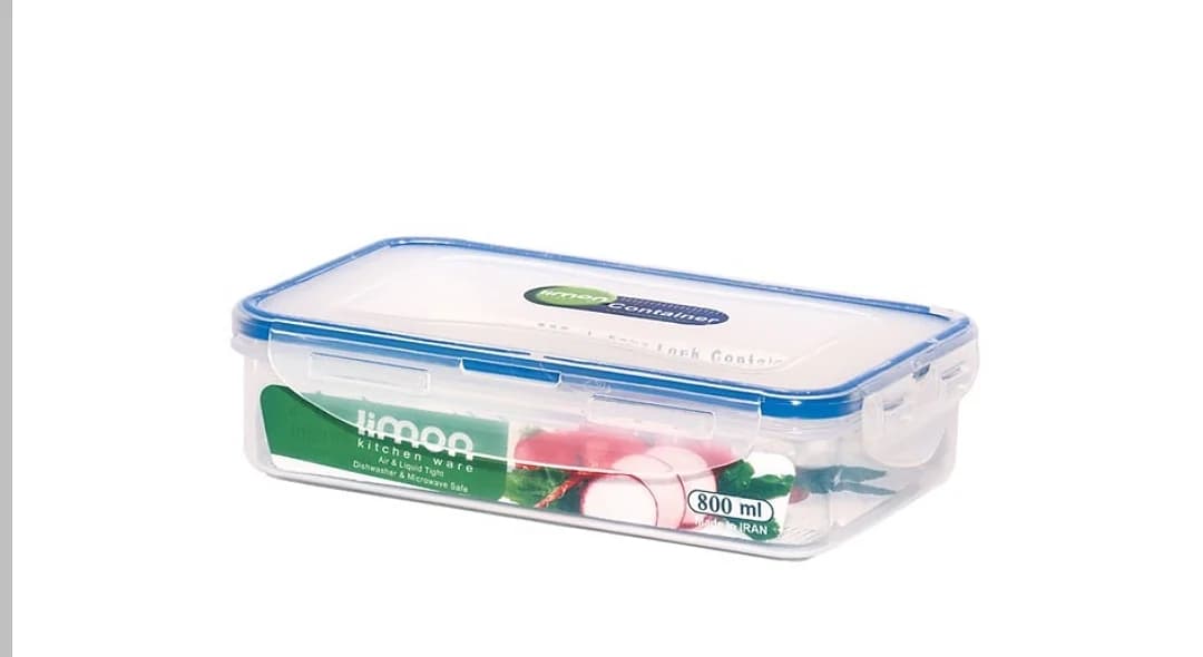 ظرف فریزری مستطیل لیمون 800 میلی کد 81035