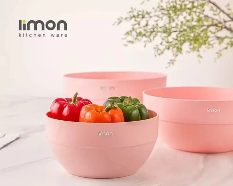 ست کاسه گرد لیمون سه سایز ساده (الوان) کد 114635