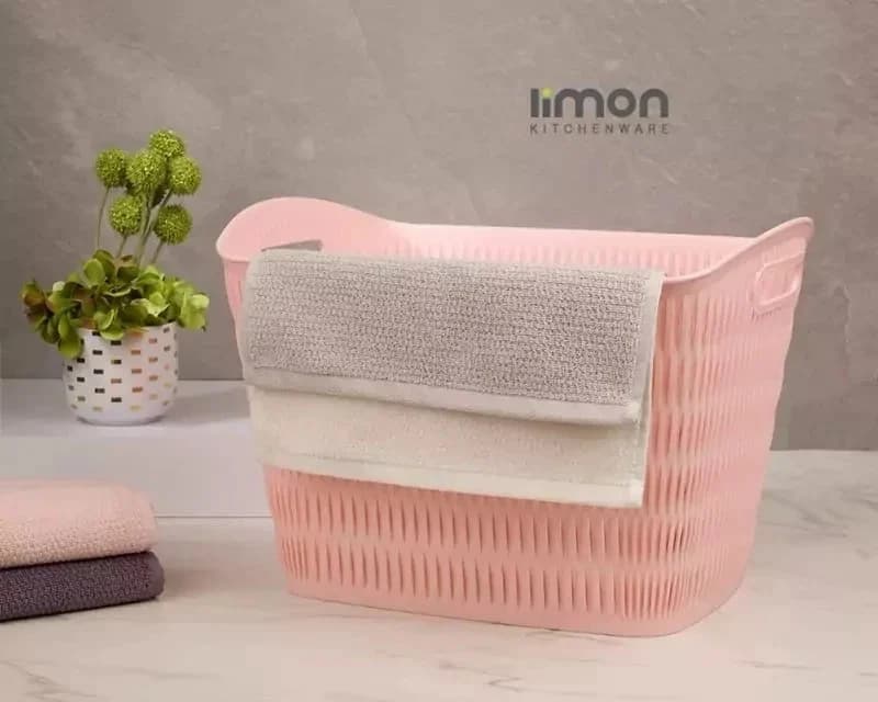 سبد رخت مستطیل لیمون بامبو (الوان) کد 139435