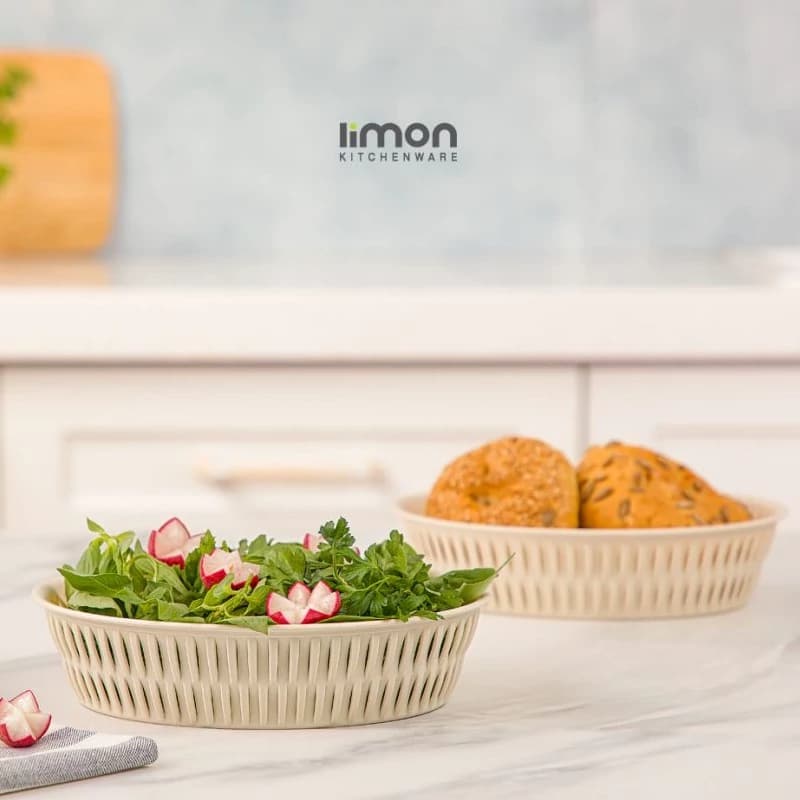 سبد سبزی بیضی لیمون طرح بامبو (الوان) کد 159035