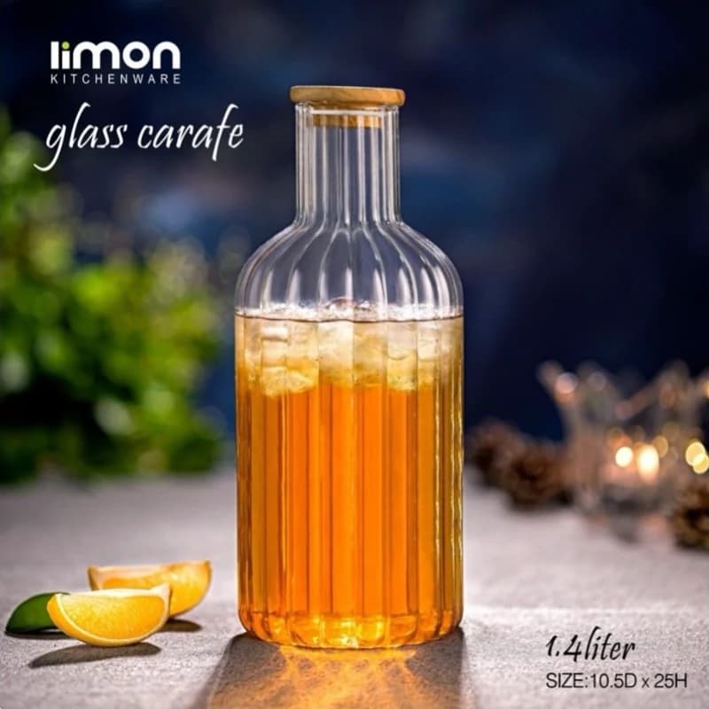 بطری لیمون 1/4 لیتر درب چوبی کد 235559