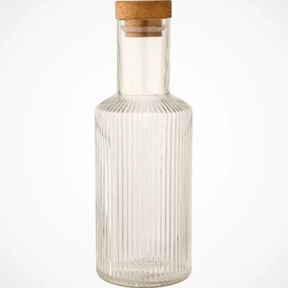 بطری آب لیمون 700 میلی درب چوبی کد 226659 — تصویر ۲