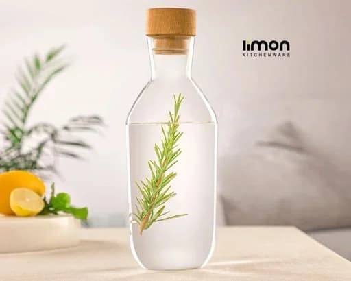 بطری آب لیمون 1/1 لیتر درب چوبی کد 227059 — تصویر ۲