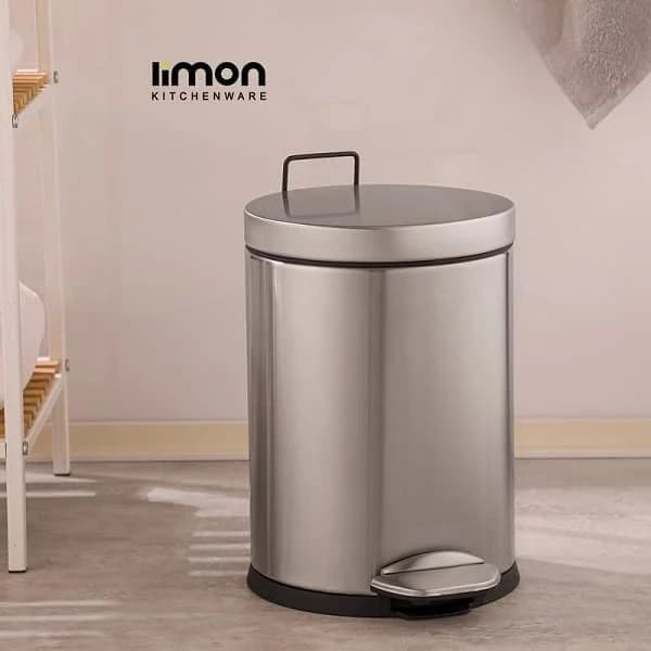 سطل زباله لیمون 5 لیتر استیل کد 211700