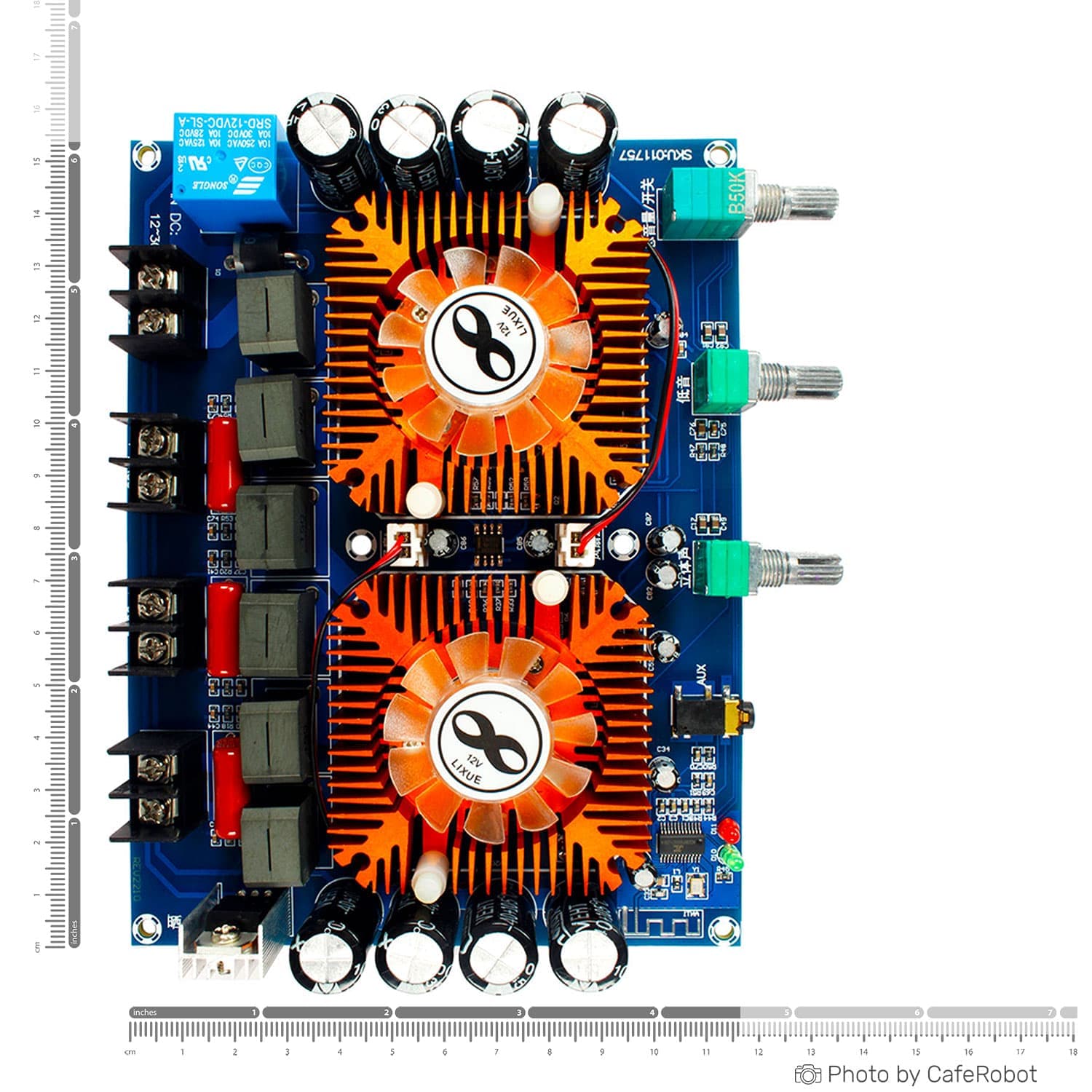 ماژول بلوتوث 5.0 صوتی 2.1 کانال 2×160+220W تراشه TDA7498E — تصویر ۵