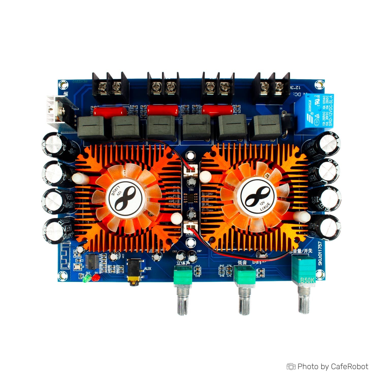 ماژول بلوتوث 5.0 صوتی 2.1 کانال 2×160+220W تراشه TDA7498E — تصویر ۳