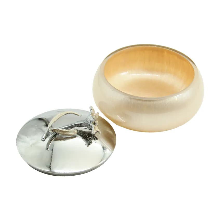 ظرف شیشه ای در دار C1 رنگی گل لیلیوم کد 3230467 — تصویر ۳