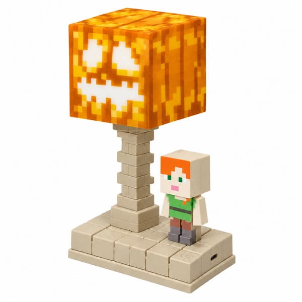 چراغ خواب رومیزی لکستون طرح ماینکرافت Minecraft ایتم 666 — تصویر ۵