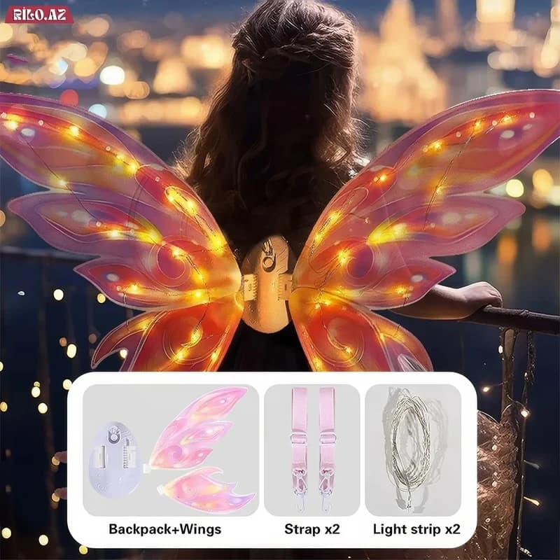 تن پوش مدل بال فرشته چراغدار موزیکال طرح Dream Light کد 91-813 — تصویر ۴