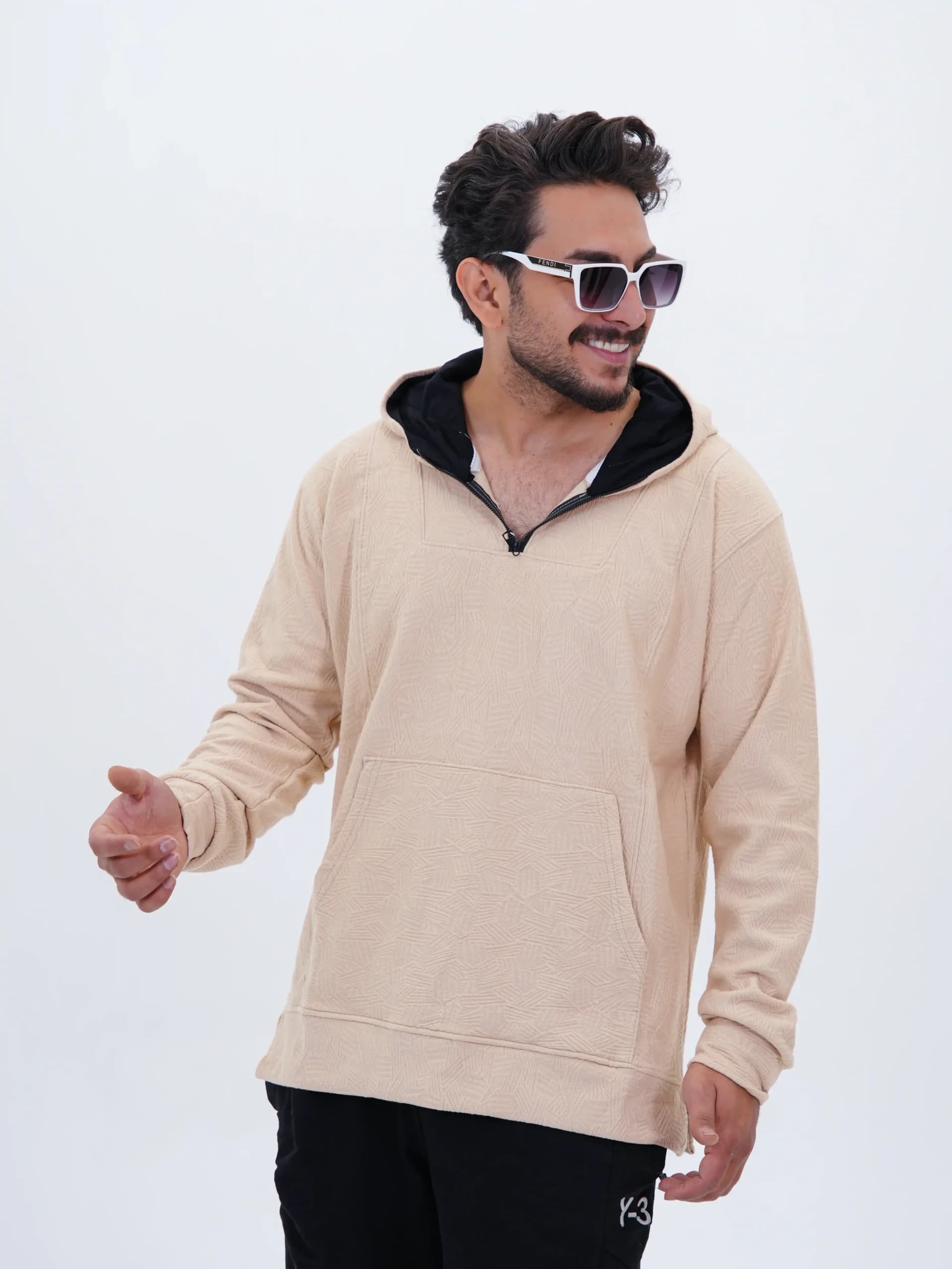 هودی مردانه پنبه طرح شجره کد 50239 — تصویر ۳