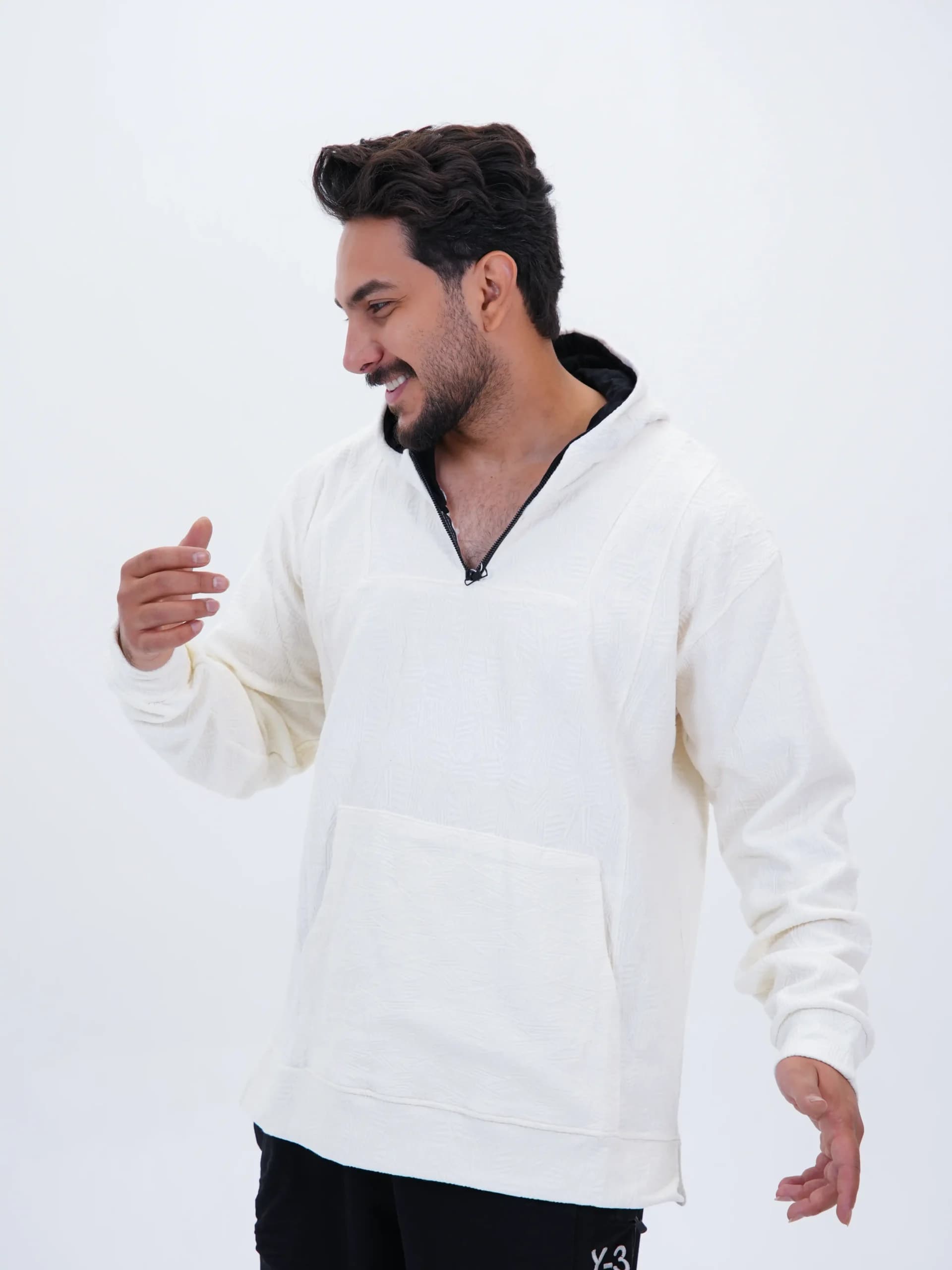 هودی مردانه پنبه طرح شجره کد 50239 — تصویر ۴