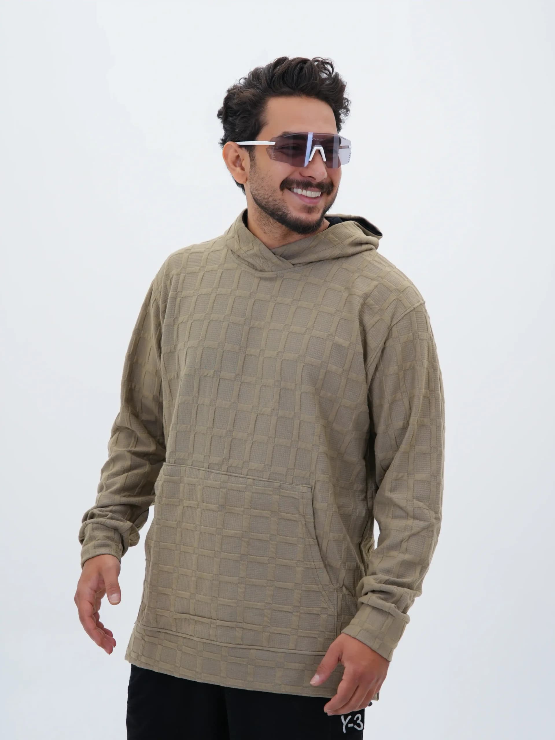 هودی مردانه پنبه طرح مربع کد 50239 — تصویر ۷